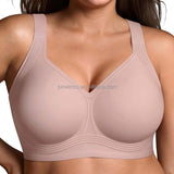 Soft Touch Full Coverage Bra for Women - Wireless Seamless Push up Big Size Bra with Moisture Wicking Fabric