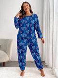 European American Autumn New Style Cotton Stretch Breathable Plus Size Women's Homewear Long Pants V-neck