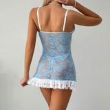 New Sexy Lingerie Night Dress Open Style Lace See-Through Firm Control Shapewear Set for Women