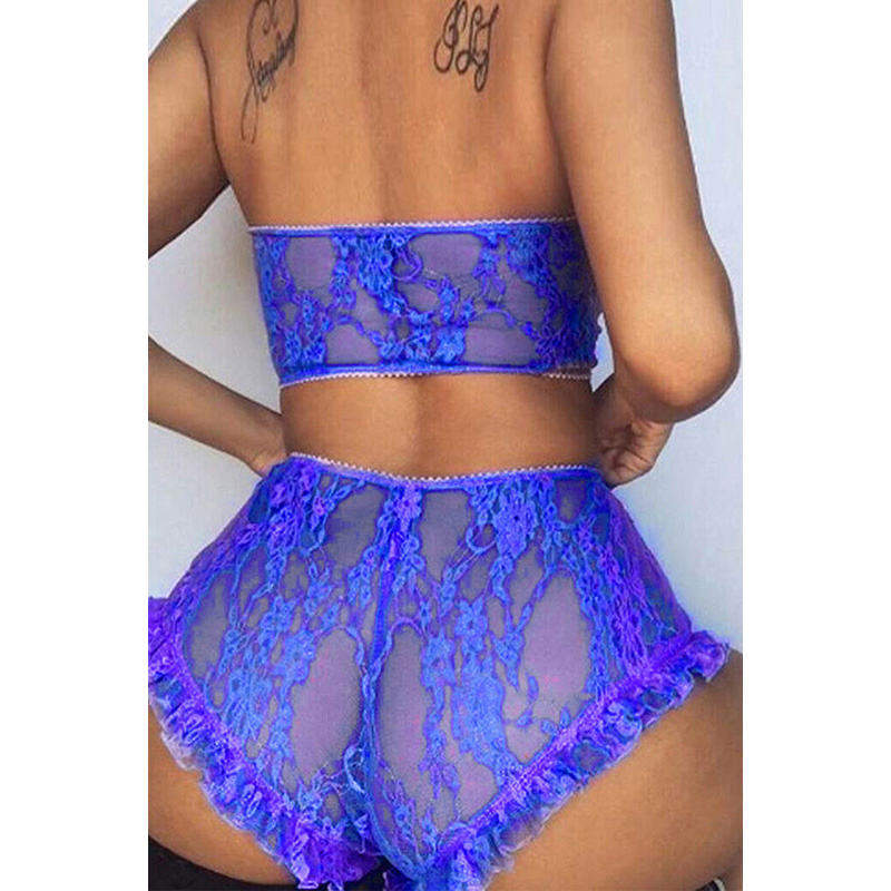 Hollow-out Short Sheer Mesh Lace Women's Sexy Lingerie