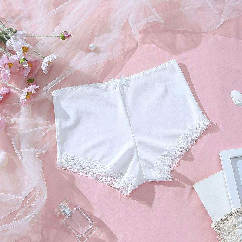 Soft Mid Rise Breathable White Underwear Women's Boxer Ladies Panties High Elastic Women Boyshorts