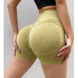Sexy Women's High-Waisted Hip Lifting Seamless Fitness Shorts and Yoga Panties