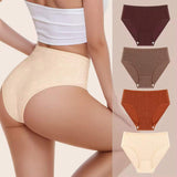 Woman's High-Rise Seamless Nylon Panty Breathable Daily Underwear Yoga & Sports Basic Hipster Style