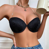 Gathered Adjustable Back-beautifying Bra Backless Bra Strapless Bra