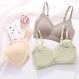Sexy Push-Up Bra for Women with Small Breasts 3/4 Cup Seamless Nylon & Spandex Wire-Free Support Thickened Pads
