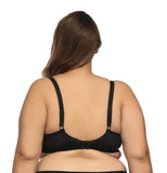 Women Plus Size Breathable Large Breast Thin Cup J Cup Non Padded Big Size Bra