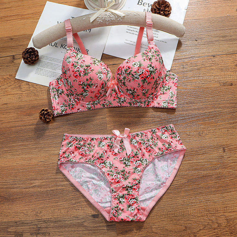 New Euro-American Lingerie Set Plus Size Underwire Bra and Panty Fashionable Lightweight bra set