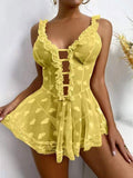Floral Printed Nightdress Lace up Popular Evening Dresses Modern Sleepwear