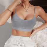 Hot Sale Breathable Bra Skinny Soft Wearable Tank Top Sports Yoga Adjustable Camisole Women's Bra for Daily