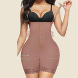 Women's High Waist Plus Size Belly Control Butt Lifter Shapewear Long-Breasted Elastic Zipper Crotch Colombianas Shapewear