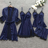 4-piece Pajamas for Women Pyjamas Women Sleepwear Women's Sleepwear