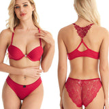 Sexy Glossy Beauty Back Gathered Women's Underwear Bra Brief Sets Bra and Panty Set
