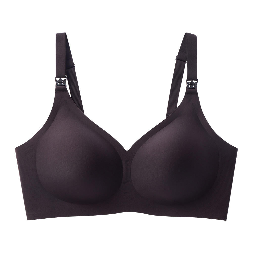European American Cross-border Women's Cup Breastfeeding Bra Non-Rimmed Jelly Gel Pregnant Underwear Plus Size
