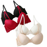 Traceless Deep V-neck Lace Underwear Comfortable Soft Anti-sag Underwire Push up Bra for Women Daily Wear
