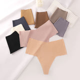 Multi-color Simple Design Comfortable Ice Silk Soft Traceless Women Panties Thongs for Daily
