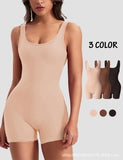 Women High Quality Slimming Booty Lift Backless Strap Design Solid Color One Piece Bodysuit