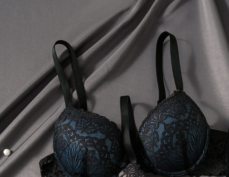 Best-Selling Floral Embroidery Bra - Sheer Mesh Minimalist Underwear for Women