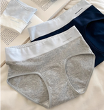 Cotton Underwear Girls Women's Briefs New Bacteriostatic Crotch Lengthened Large Size Mid-waist Panties