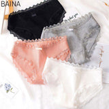 High Quality Cotton Women's Panties Ladies Sexy Girls Female Mature Panty Underwear Lace Briefs Wholesale