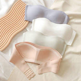 Women Anti-Slip Strapless Bra Invisible Comfortable Ladies Push up Strapless Bra for Women