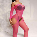 Plus Size CSexy Tights Soft Nightwear Lingerie Womens Fishnet Bodystocking