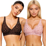 Cross-border European American Jelly Seamless Bra Solid Women Thin Deep V Small Chest Push-up Bra Wire Free Beautiful Back