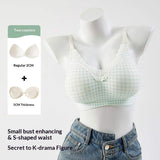 Sexy Push-Up Bra for Women with Small Breasts 3/4 Cup Seamless Nylon & Spandex Wire-Free Support Thickened Pads