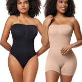 Women Sexy Seamless Body Shaper Yoga Wear Removable Top Straps Tummy Control Lift Flat Thong Shapewear