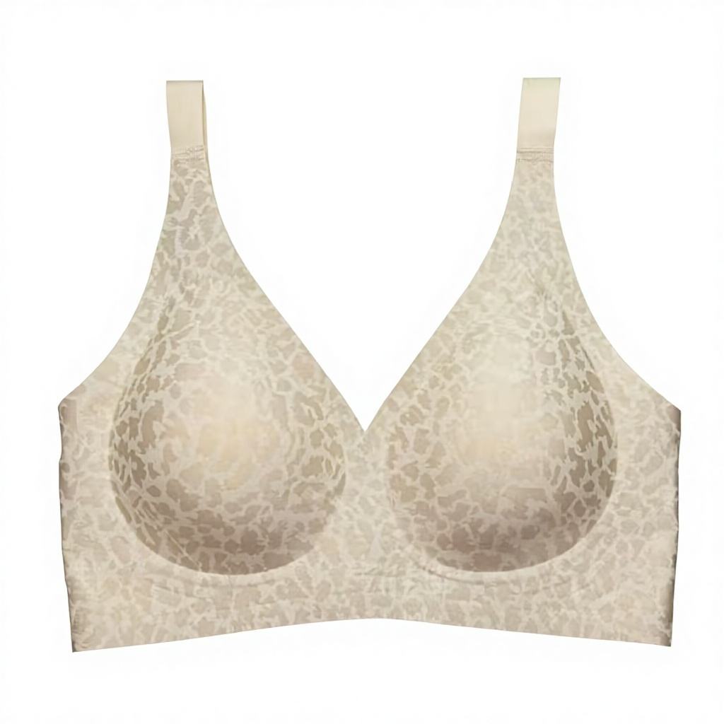 Leopard Tattoo Sexy Women's Bra Comfortable Beauty Back Push-up No Steel Ring Three Hook-and-eye Jelly Bras