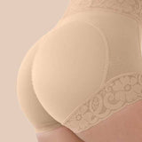 Womens High Elastic Butt Lifting Lace Decoration Invisible Slimming Control Panties Tummy Control Panties Boyshort Underwear
