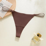 Seamless Sexy Thin Strap Ring Thong Low-Rise Comfort-Fit Nylon Women's Thong Eco-Friendly Quick Dry Fitness Panties for Adults