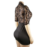 Plus-size Sexy Lace Polyester Bodycon Uniform Seductive Nightclub Pajamas Lingerie Tight Women's