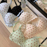 Sweet Push up Gathered Underwear Bra Women's Intimates Women's Underwear
