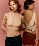 Seamless No Steel Ring Invisible Large Backless Bra Thin Sexy Hanging Neck U-shaped Beautiful Back Underwear for Women