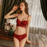 Gathered Bra and Panty Set Best-selling Elegant Bra and Panties Sets Popular Underwear Set