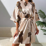 Best-selling Cardigan Draw-up Bathrobe Night Dresses for Woman Simple Bathrobe