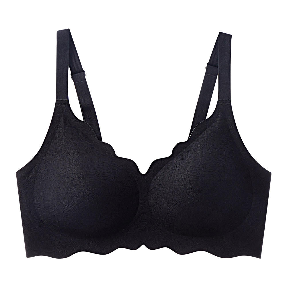 Cross-Border Solid Jelly Glue Steel Ring Small Gather-Up Women's Plus Size Seamless Push-Up Bra