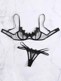 Floral Embroidered Bra and Panty Set Women's Underwear Sexy Lingerie
