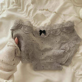 Cotton New Retro Lace Hipster Panties for Ladies Antibacterial Lengthened Crotch Four Seasons Sweet Retro Women's Panties