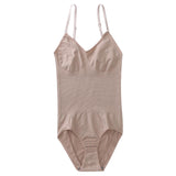 Women's New SeamlessTummy Control Belly Lift Hip Lift Shapewear Adjustable Shoulder Strap Backless Bodysuit Shaper