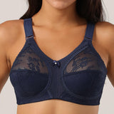 Ultra-Thin Full Cup European American Underwear Bestselling Classic Sexy Lace Bra Transparent Print Pattern for Foreign Trade