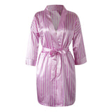Women's Underwear Pajamas Sets Lingerie Dress Sexy Silk Satin Robe 3pcs Sleepwear Cami Top Stain Pjs for Women