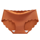 Hot-Selling Ice Silk Seamless One-Piece Underwear Women Comfortable Mid-Rise Nylon Cotton Crotch Girls' Thongs Plus Size