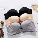 Seamless Off-shoulder Adjustable Push up Bra Strapless Bra for Women