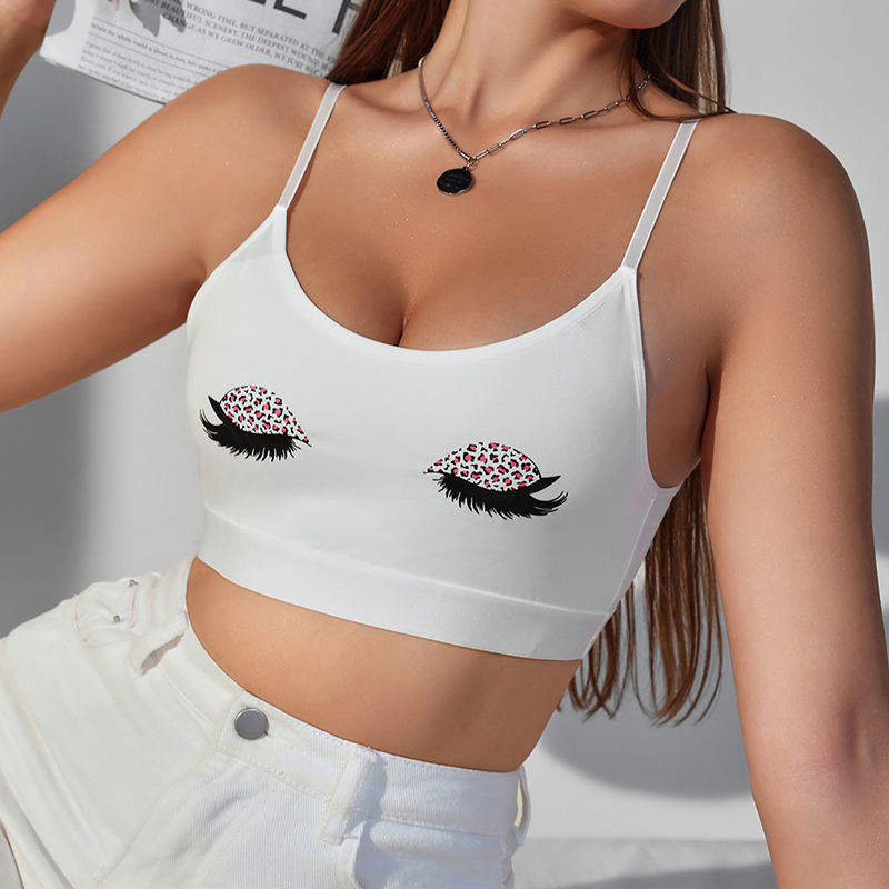 Hot Breathable Adjustable Straps Yoga Leisure Camisole Women Cotton Tank Top Bra Daily