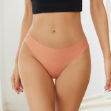 European American Seamless Ice Silk Bikini Panties Low-rise Anti-Bacterial Comfortable Breathable Pure Cotton