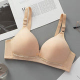 Breastfeeding Underwear Front Open Button Soft Support Wire Free Nylon Women's Bra