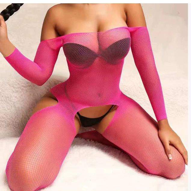 Plus Size CSexy Tights Soft Nightwear Lingerie Womens Fishnet Bodystocking
