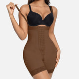 Women's High Waist Plus Size Belly Control Butt Lifter Shapewear Long-Breasted Elastic Zipper Crotch Colombianas Shapewear