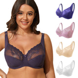 Plus Size Women's Lace Bra Sexy Lingerie G Cup Push up Underwire Ladies Underwear